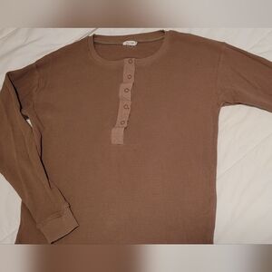 Good American Taupe Knit Top